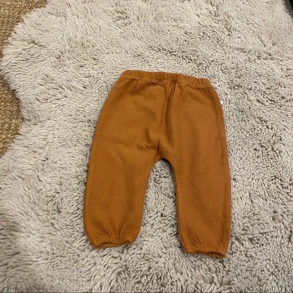 ZARA BUTTONED WAFFLE KNIT PANTS 6/9m NWT - Picture 6 of 7